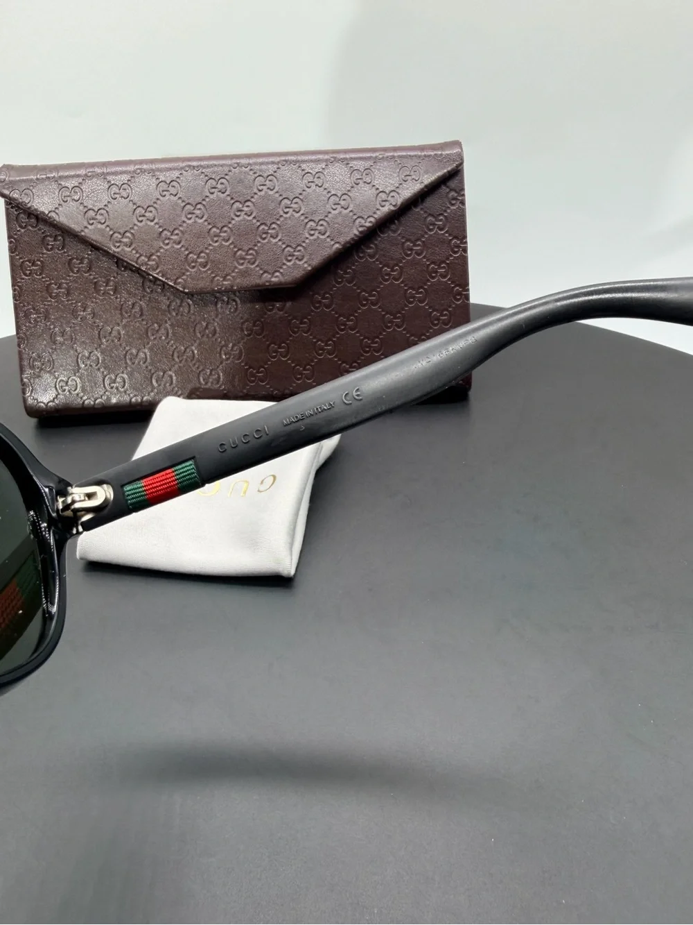 Gucci Aviator Sunglasses with leather case